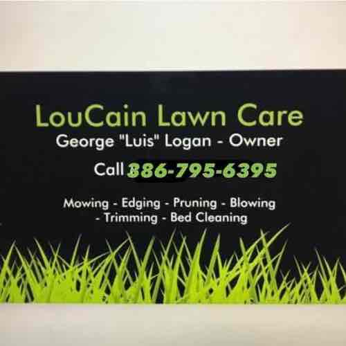 LouCain lawn care Logo