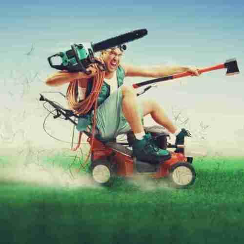 Cuttin Up Lawn Care Logo