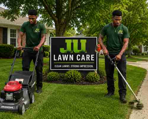 JU Lawn Care Logo
