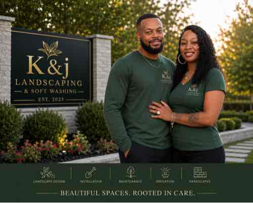 K&j landscaping an soft washing Logo